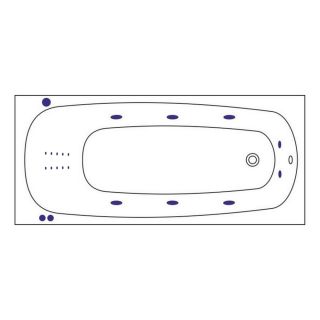 Гидромассажная ванна WHITECROSS Layla Slim 0122.170075.100.SMARTNANO.CR 170x75 см Smart Nano хром